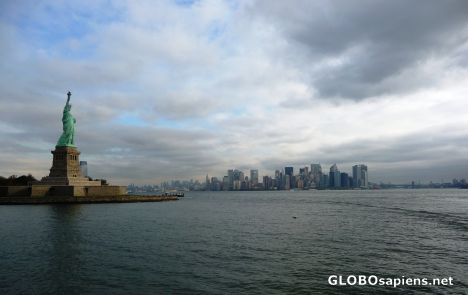Postcard Miss Liberty