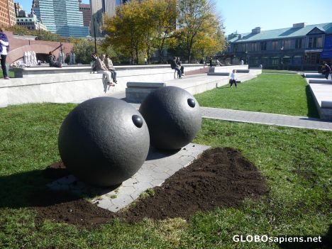 Postcard Modern art in Battery Park