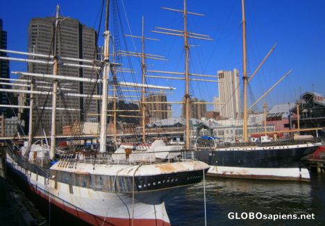 Postcard Sail boats of Manhattan