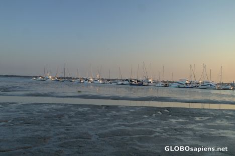 Postcard Charleston City Marina on the Ashley River