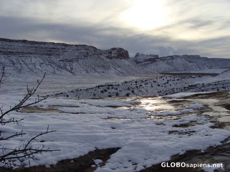 Postcard Winter scene in Arches