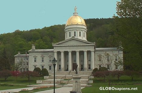 Postcard Capitol building in Montpelier