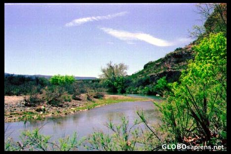 Postcard The river next to Montezuma's Castle