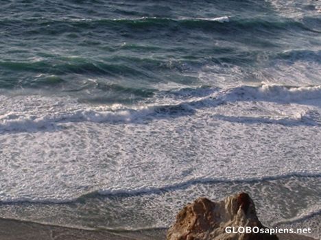 Postcard Waves hitting the shore....