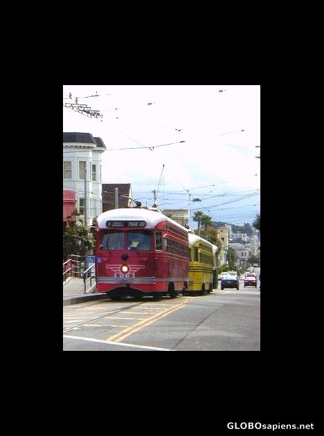 Postcard Historic Street Cars