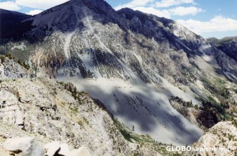 Postcard Mounts and shadow at Tioga Pass