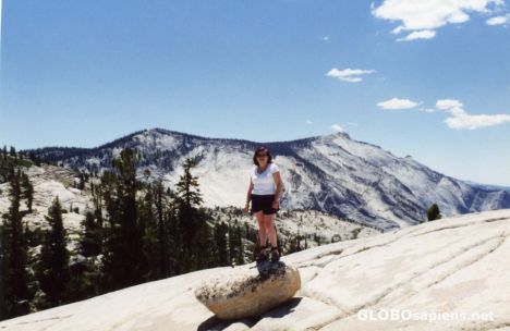 Postcard White granite as a snow