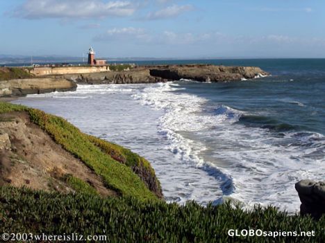 Postcard West Cliff Drive, Santa Cruz, California