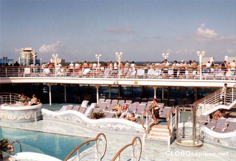 Postcard The Lido deck