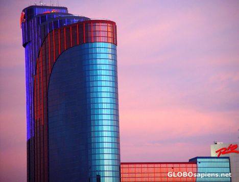 Postcard Rio Hotel in Las Vegas at dawn