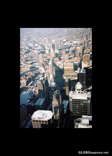 Postcard Bird's Eye View Chicago