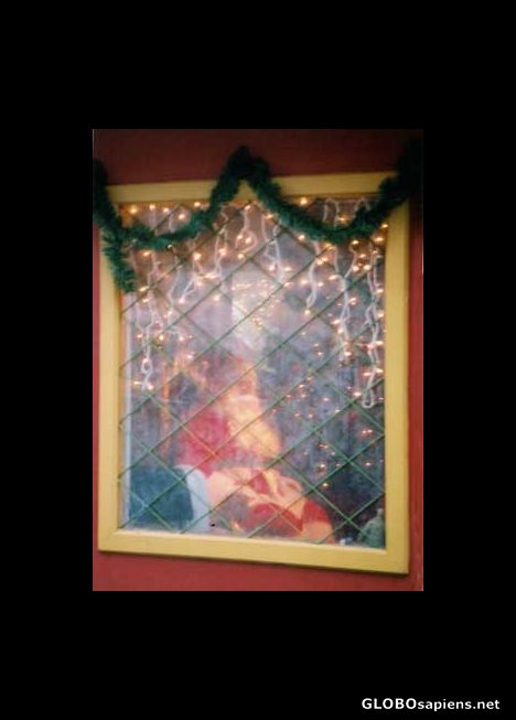 Postcard Spying on Santa