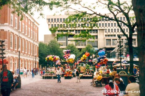 Postcard Boston Faneuil Hall Marketplace