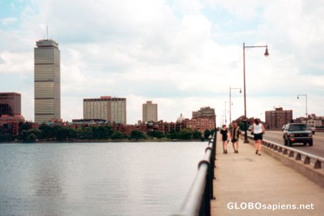 Postcard Boston Harvard Bridge
