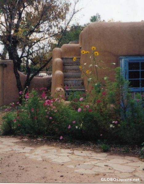 Postcard Taos Courtyard
