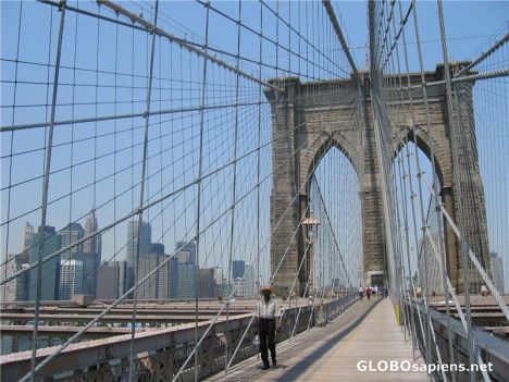 Postcard Brooklyn Bridge at Noon