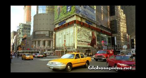 Postcard Yellow cabs everywhere!
