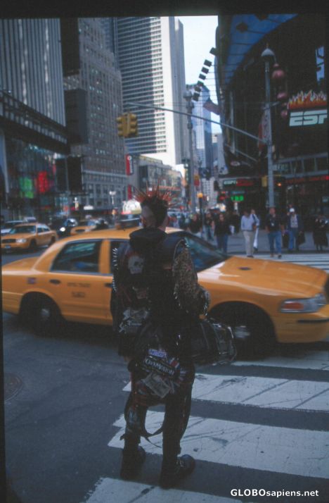 Postcard new york punk rocker