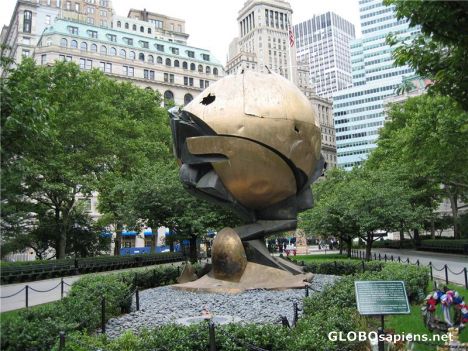 Postcard The WTC Globe
