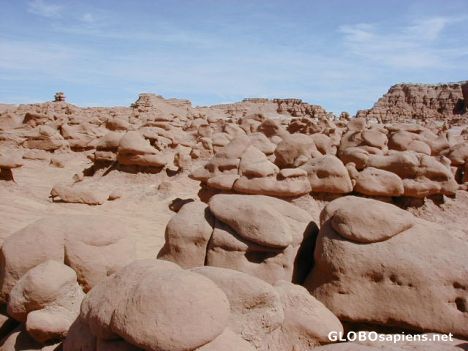 Postcard Walking through Goblin Valley