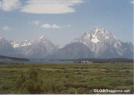 Postcard Teton Mountains