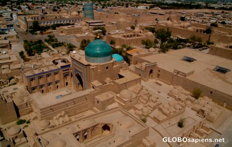 Postcard Khiva - view 1 from Islam Koja Minaret
