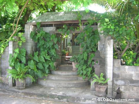 Postcard Entrance to a local bar