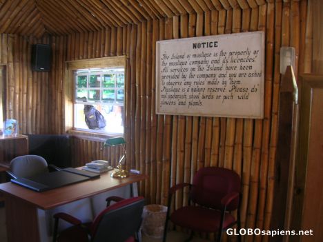 Postcard Notice in Mustique Island