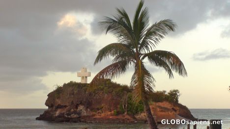 Postcard Island With Cross