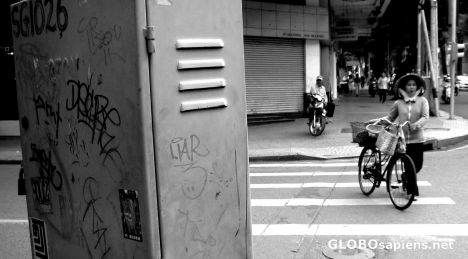 Postcard grafiti & the lady