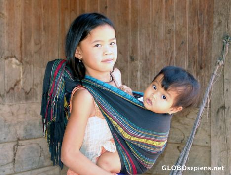 Ethnic children in the Sapa Highlands Vietnam