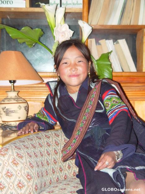Postcard Hmong girl