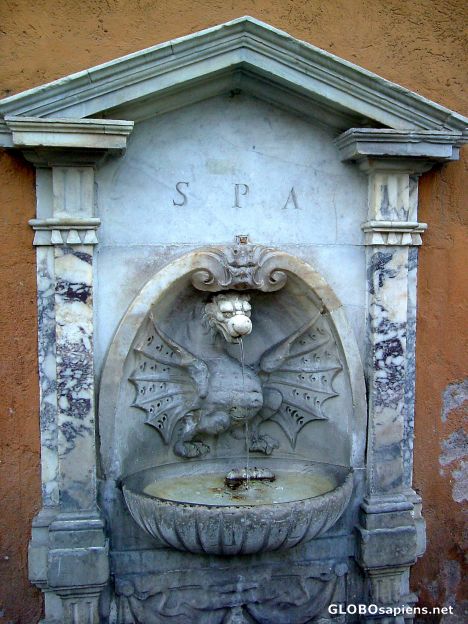 Postcard Dragon Fountain