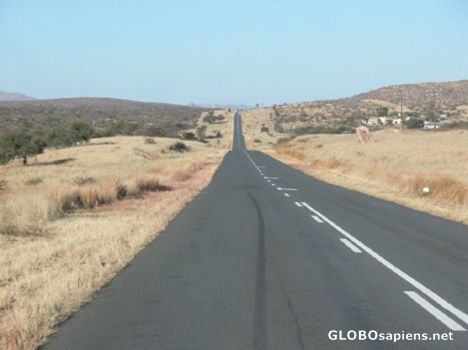 Postcard Trans Kalahari route.