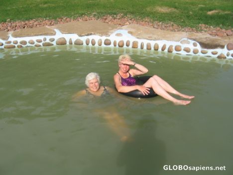 Postcard Lounging in pool of river water.