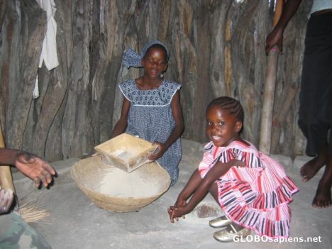 Postcard Sifting millet