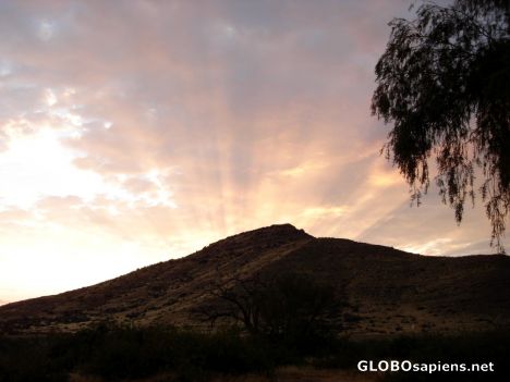 Sunrise in the desert