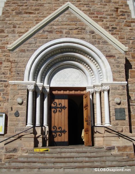 Postcard The old church on the hill doors