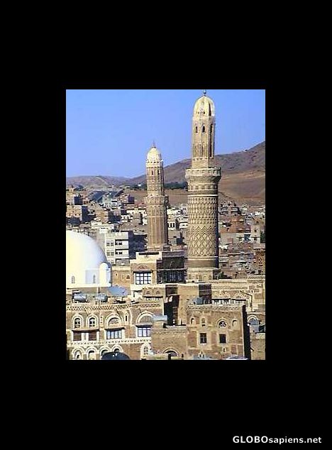 Postcard View of the old town in Sana