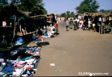 Postcard Zambia, market