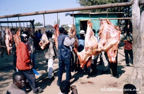 Postcard Zambia, market