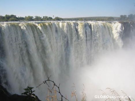 Postcard Victoria Falls (mist rising)
