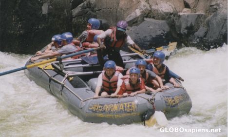 Postcard rafting the mighty Zambezi