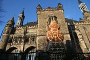 Aachen Townhall with Christmas Decoration