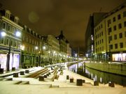 The river that runs through Aarhus city after hours. The river that runs through Aarhus city after hours.