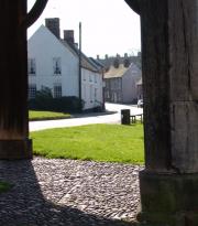 View from under the ancient Buttercross towards High Street, Abbots Bromley View from under the ancient Buttercross towards High Street, Abbots Bromley