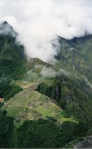 Looking down from the top of Wayna Picchu - very high! Looking down from the top of Wayna Picchu - very high!