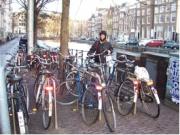 Lisa with some bikes