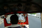 Inside the tuk-tuk