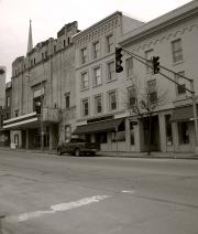 Downtown, on the far left is the Theater.